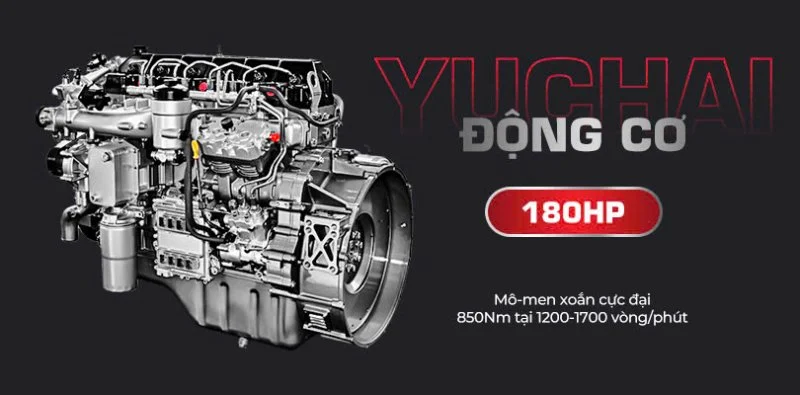 Xe tải Dongfeng X3 180HP thùng container nhập khẩu 10m Động cơ 2