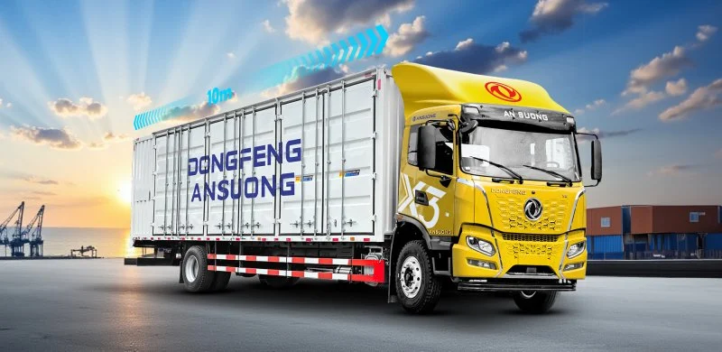 Xe tải Dongfeng X3 180HP thùng container nhập khẩu 10m Ngoại thất 1