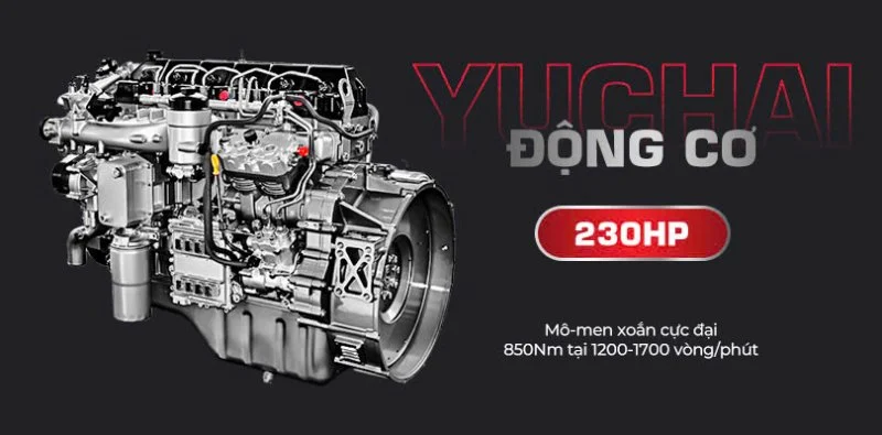 Xe tải Dongfeng X3 230HP thùng mui bạt nhập khẩu 10m Động cơ 1